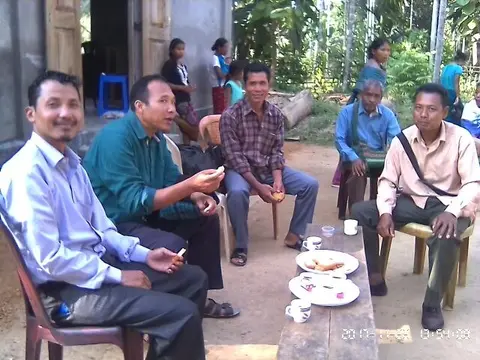 Taking light refreshing after Sunday Service over at Gimegre Church