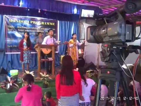 Praise and Worship team leading worship at Siju Church (UCA)